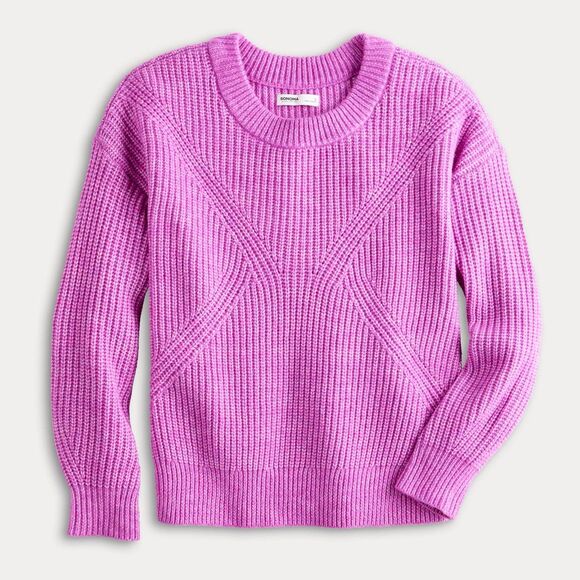 Sonoma Goods Sweater Pink Size XXL Cozy Crewneck NWT Women's - Picture 2 of 9